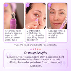 Aplicación suave alrededor del contorno de ojos Fièra