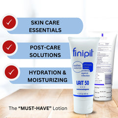 Finipil Lait 50 proteccion contra infeccion cutanea en zonas sensibles.