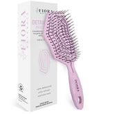 Cepillo desenredante Fiora Naturals en rosa facilita peinado suave sin tirones