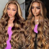 Peluca Fironiix Ombre frontal rubio miel, look audaz para eventos.