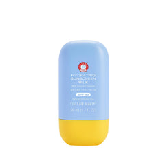 First Aid Beauty – emballage du lait solaire hydratant SPF45, pratique et élégant