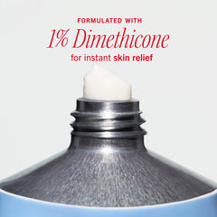 Dimeticona-1% con First Aid Beauty para barrera calmante en piel sensible.