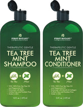 First Botany Tea Tree Mint Shampoo bottle shows refreshing cleanse and scalp comfort.