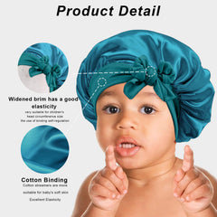 Gorro de satén FIRSTPELLA beige, ligero y cómodo, mantiene el cabello en su lugar durante la noche.