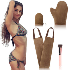 FIRSTPELLA guante bronceador, aplicación suave para un bronceado parejo.