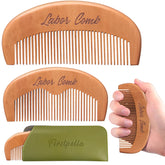 FIRSTPELLA peine de parto en madera con funda de cuero, alivio sensorial durante el trabajo de parto.