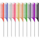 FIRSTPELLA peine cola de rata diez colores para peinados rápidos y precisos.