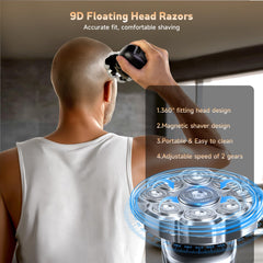 FITECHZY shaver shows magnetic detachable head for easy cleaning