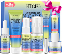 FITOEG kit de cuidado facial para adolescentes: limpieza suave y fresca.