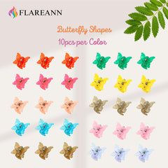 Clips mini mariposa FLAREANN colores brillantes para niñas pequeñas