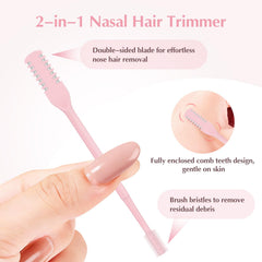 FLATRI cortador nasal 2 en 1 360° giratorio con borde doble para seguridad.