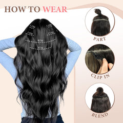 Pelo largo ondulado Fliace de 24 pulgadas para look envolvente
