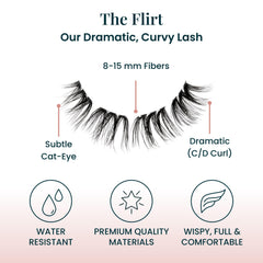 Colle incluse FlutterHabit pour une tenue jusqu'à dix jours