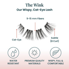 FlutterHabit Wink: materiales ligeros de fibra sintética para un aspecto natural.