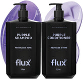 FLUX UP Shampoing Violet bouteille avec teinte violet et bénéfice neutralisant les reflets jaunes