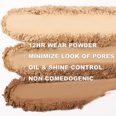 FOCALLURE polvo compacto presionado beige, acabado mate para piel suave.