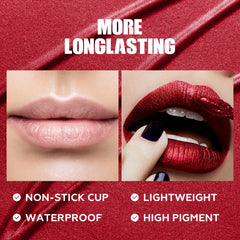 FOCALLURE PK05 rouge métallique liquide – couvrance complète avec peu de produit
