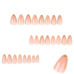Uñas Foccna Almond, diseño almendra ideal para elegancia en casa.