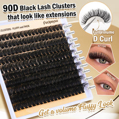 Pestañas Focipeysa conjuntos 10-18mm para estilo de volumen