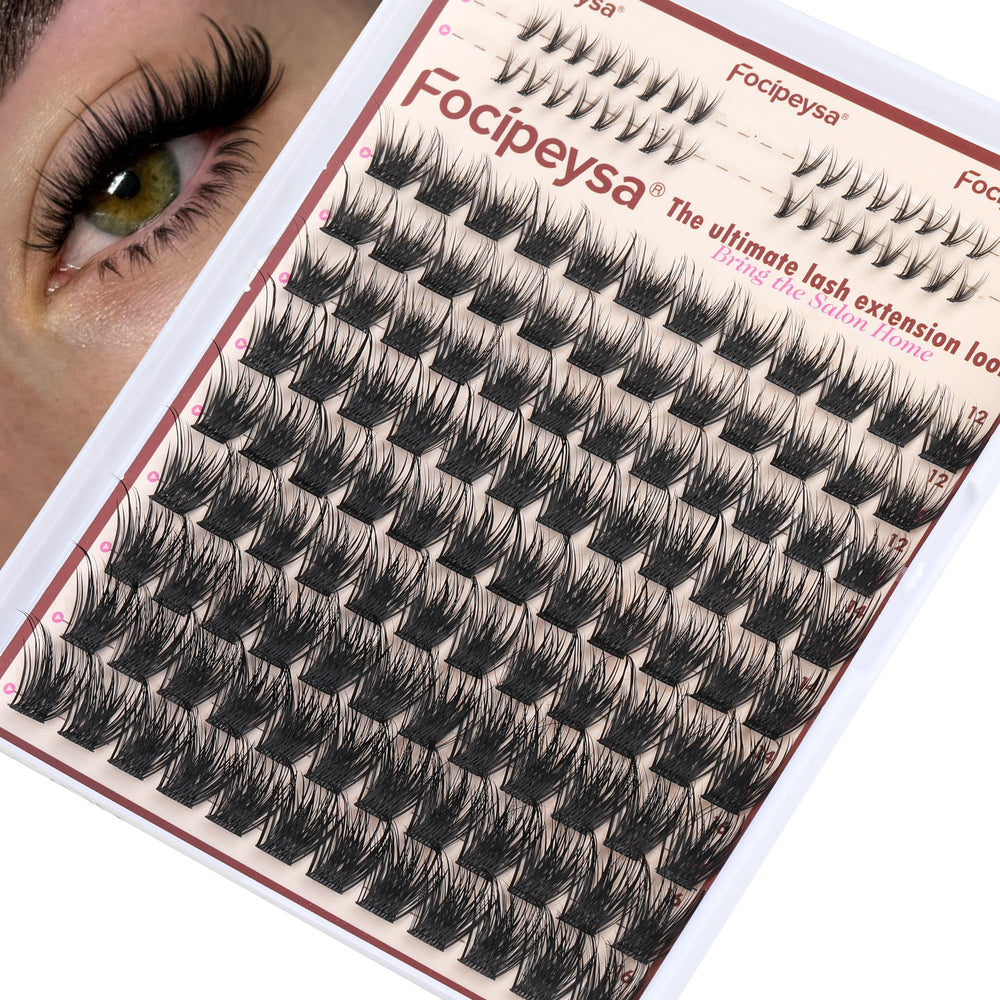 Pestañas Focipeysa, grupos naturales 10-16mm para un aspecto suave.