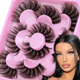 Pestañas Focipeysa sintéticas de 22mm con curva D para un look dramático