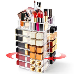 FODIENS porta-labios acrílico giratorio facilita acceso rápido a labiales