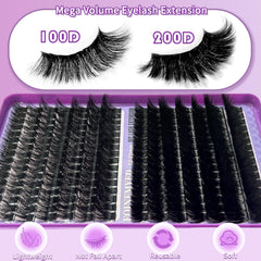 foinemyed pestañas agrupadas 14 mm para un volumen equilibrado en looks diarios.
