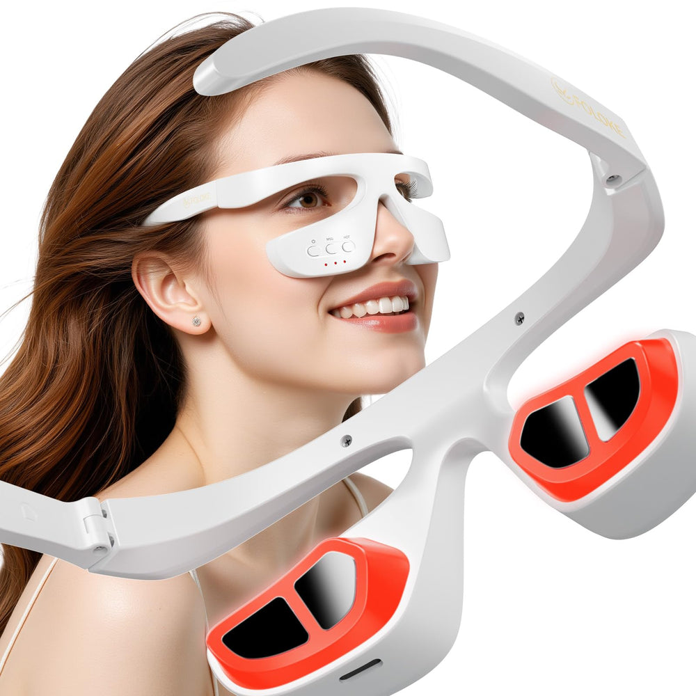 FOLOKE lentes de luz roja para ojos, alivian el cansancio ocular.
