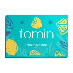 Hojas de jabón FOMIN en papel limón, 100 hojas para higiene rápida en viajes.