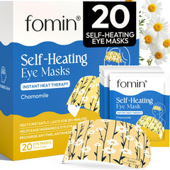 FOMIN mascarilla térmica para ojos con manzanilla, alivio relajante para ojos cansados.