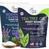 FOOT CURE bain-pieds lavande et huile d'arbre à thé pour une fraîcheur revitalisante