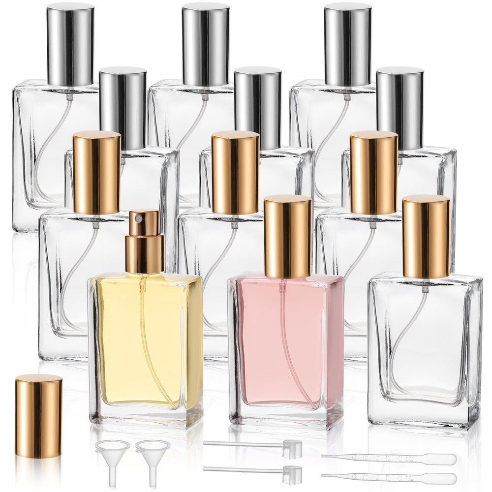Foraineam botella de perfume de vidrio cuadrado 30 ml para viaje y retoques.