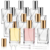 Foraineam botella de perfume de vidrio cuadrado 30 ml para viaje y retoques.