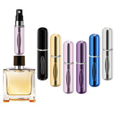 Forebile frasco portátil 5 ml plateado para viaje, compacto y a prueba de fugas.