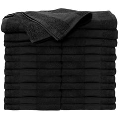 Toallas ForPro Collection negras 16x27 para uso profesional, alta absorcion.