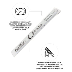 ForPro O-Files lima desechable en bolsa autoseal para higiene.