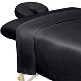 ForPro Professional Collection sabana masaje plana negra, suavidad duradera para sesiones profesionales