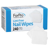 Toallas ForPro Professional Collection sin pelusa 2x2 para uñas, suaves y absorbentes.
