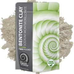 FOSSIL POWER polvo Bentonita, arcilla grado alimenticio para desintoxicación suave de la piel.