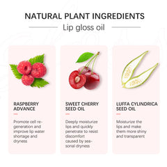 fovcos aceite labial aplicación suave para brillo natural