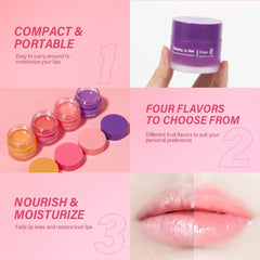 Fovcos mascarilla labial para dormir, textura cremosa que suaviza la piel de los labios