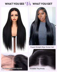 Foypot 13x6 lace front wig with HD lace for a natural-looking hairline.