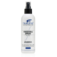FRAGFRE sprayacabado para cabello, botella de 8 oz lista para fijar estilos sin irritación.