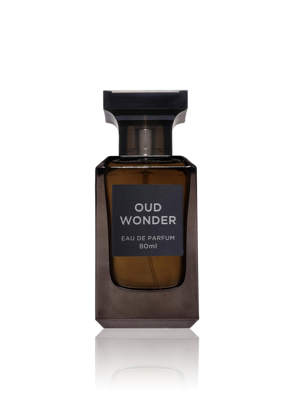 Fragrance World Oud Wonder frasco 80 ml, presentación elegante para regalo o colección.