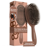 FRAMAR brosse-poils-sanglier-doux démêle en douceur et distribue les huiles naturelles.