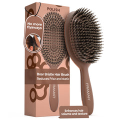 FRAMAR brosse-poils-sanglier-doux démêle en douceur et distribue les huiles naturelles.