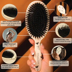 Framar cepillo de jabali suave para brillo natural y peinados lisos