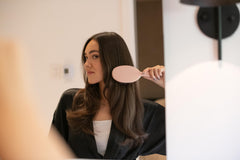 Framar cepillo glitter rosado, diseño brillante facilita el peinado diario