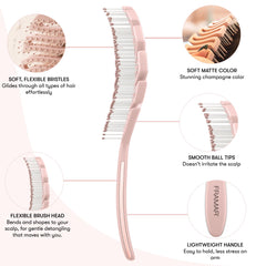 Framar cepillo para volumen rosa, eleva las raíces durante el secado.