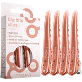 Framar clip de pelo rosa profesional 4-pack, agarre seguro para secciones